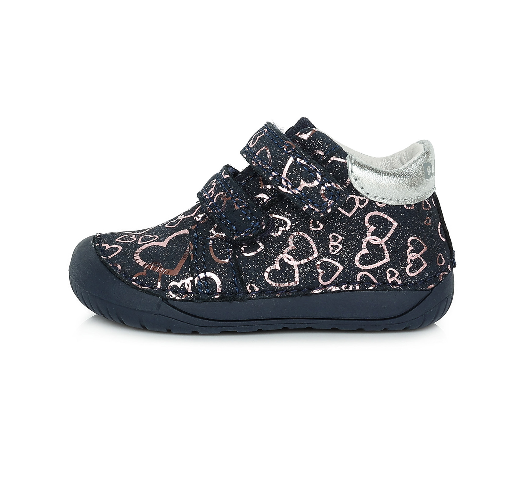D.D.Step barefoot átmeneti cipő, navy, szívecskés, 20-25.