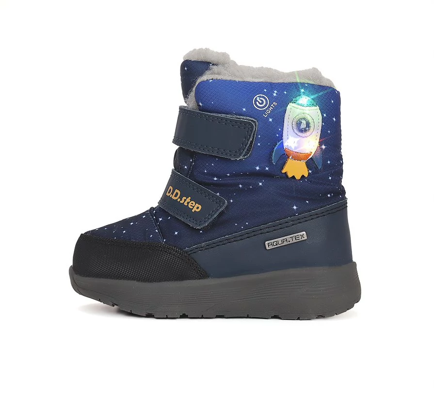 D.D.Step AQUA-TEX vízálló bakancs, navy-kék, űrrakétás, 22-27.