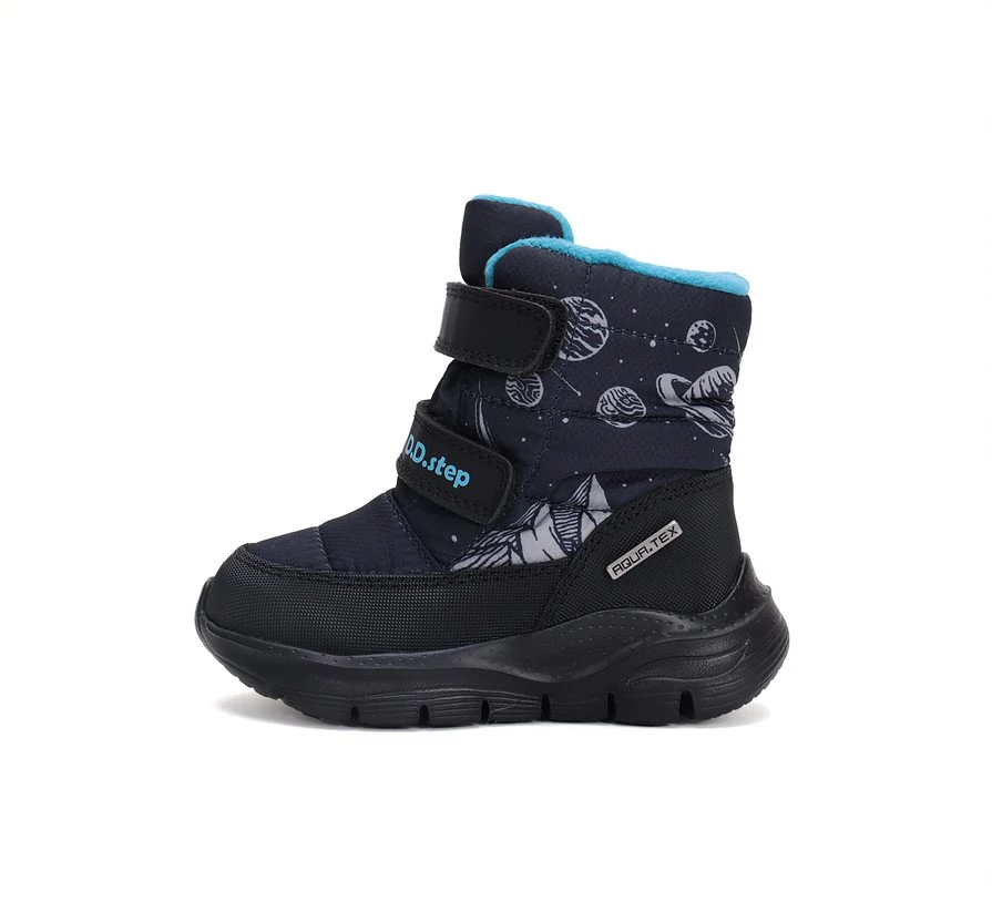 D.D.Step AQUA-TEX vízálló bakancs, navy, bolygós, 25.