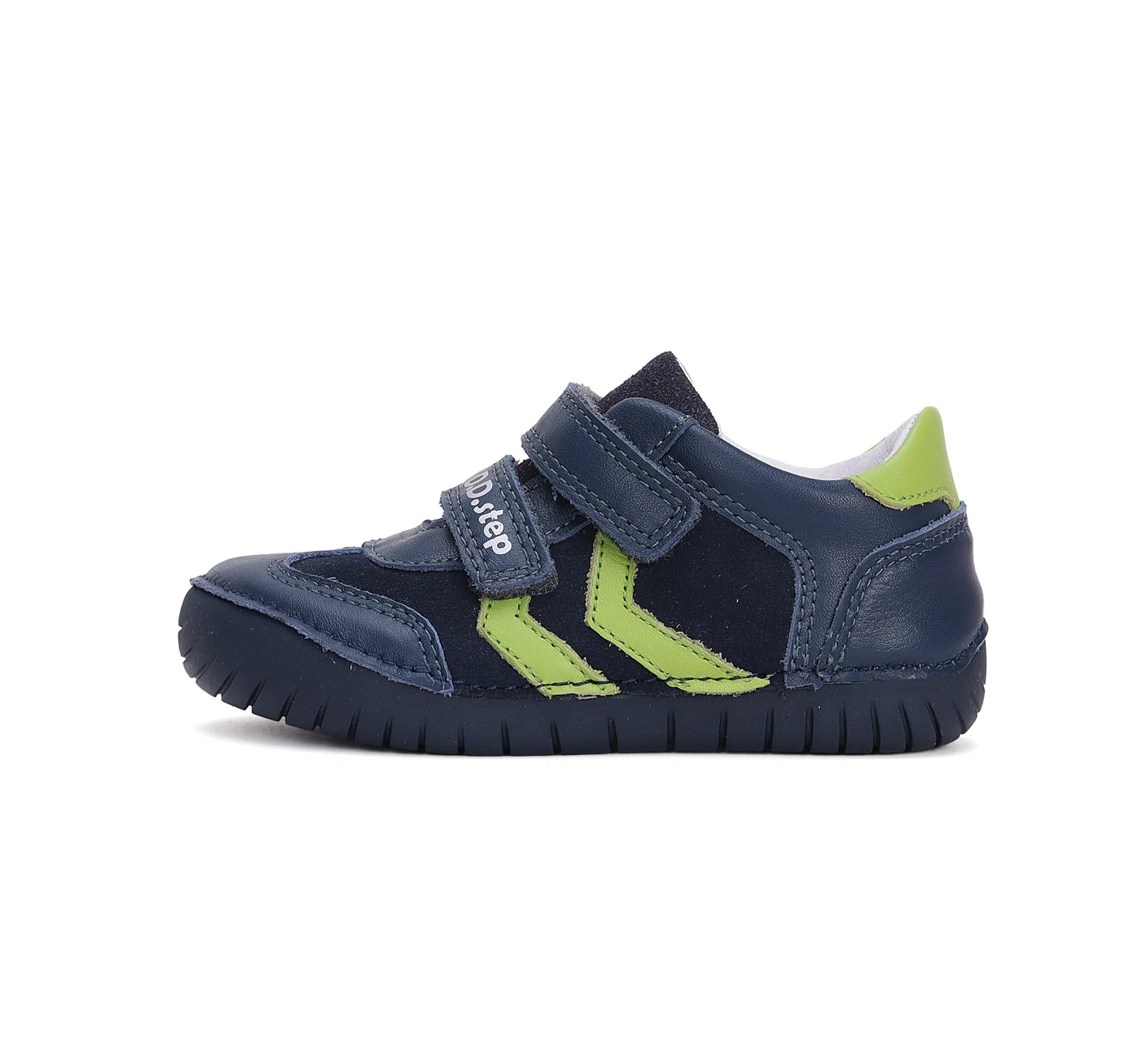 D.D.Step átmeneti  bőrcipő, navy-lime, 31-36.