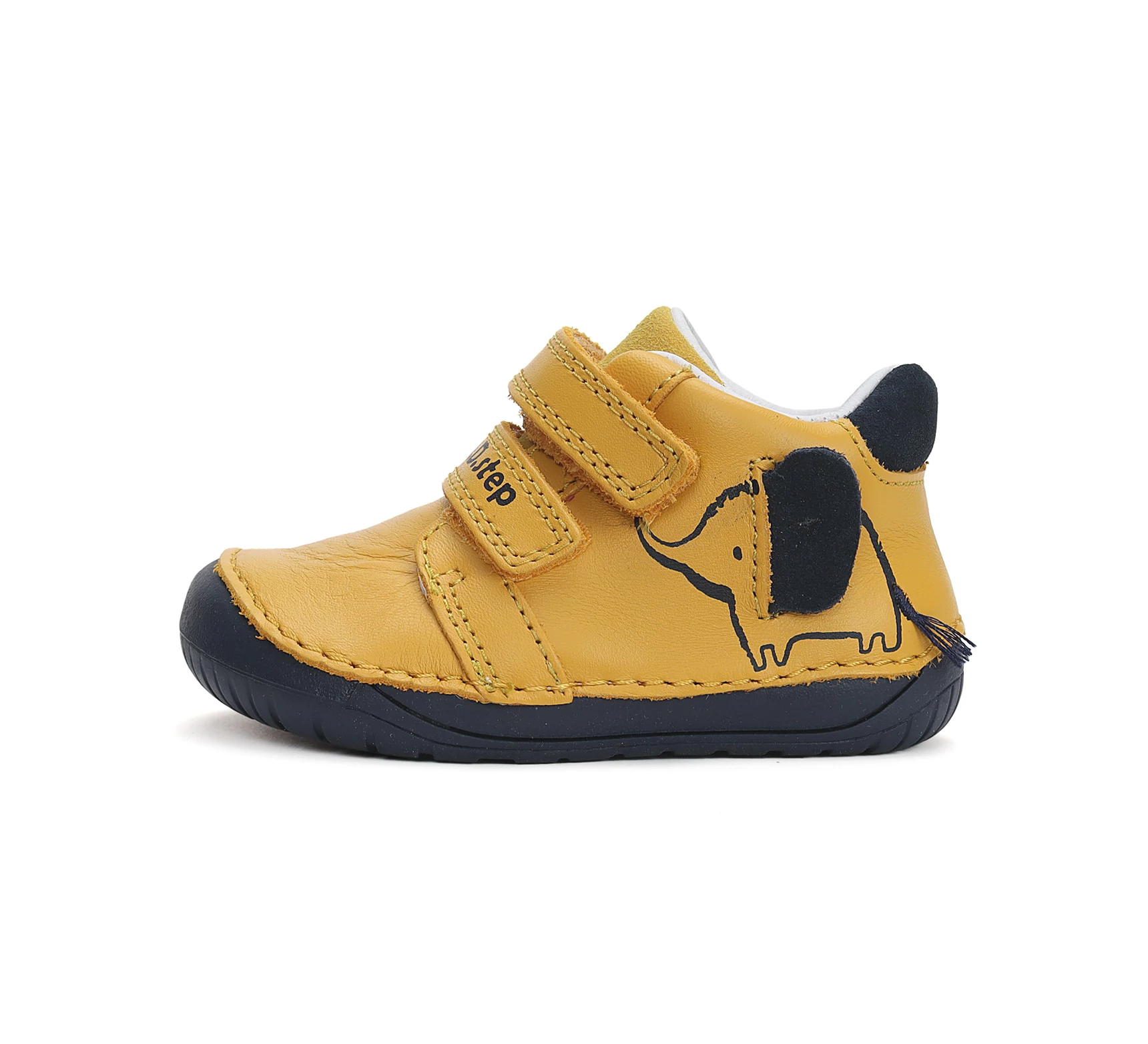 D.D.Step barefoot átmeneti cipő, sárga-navy, elefántos, 20.