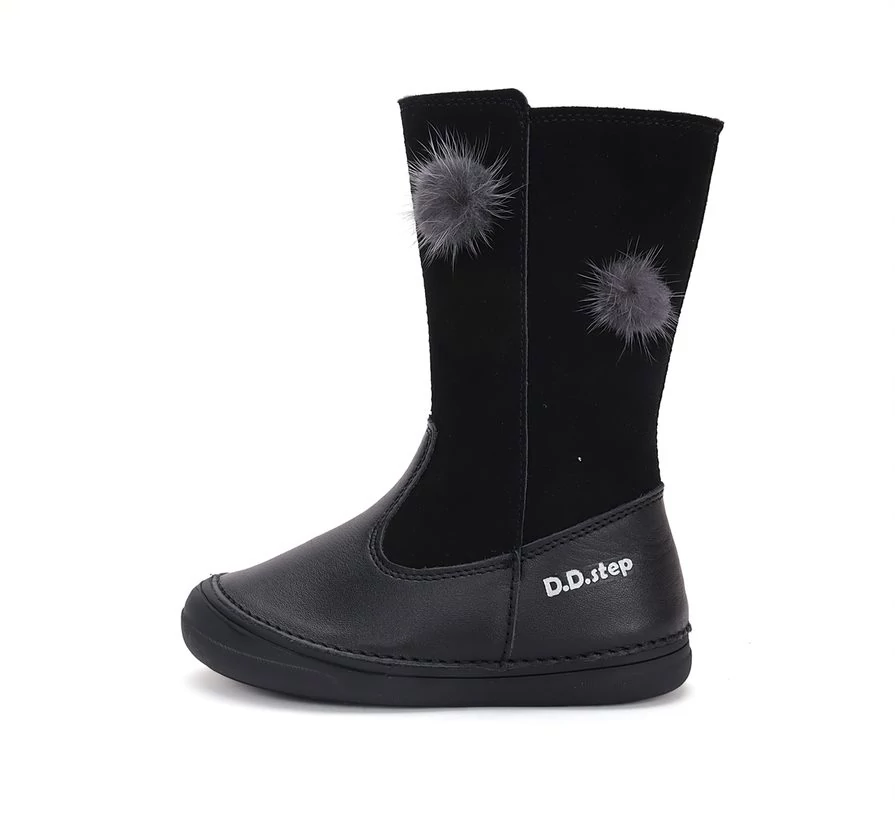 D.D.Step bundás csizma, fekete, bojtos, 32-37.