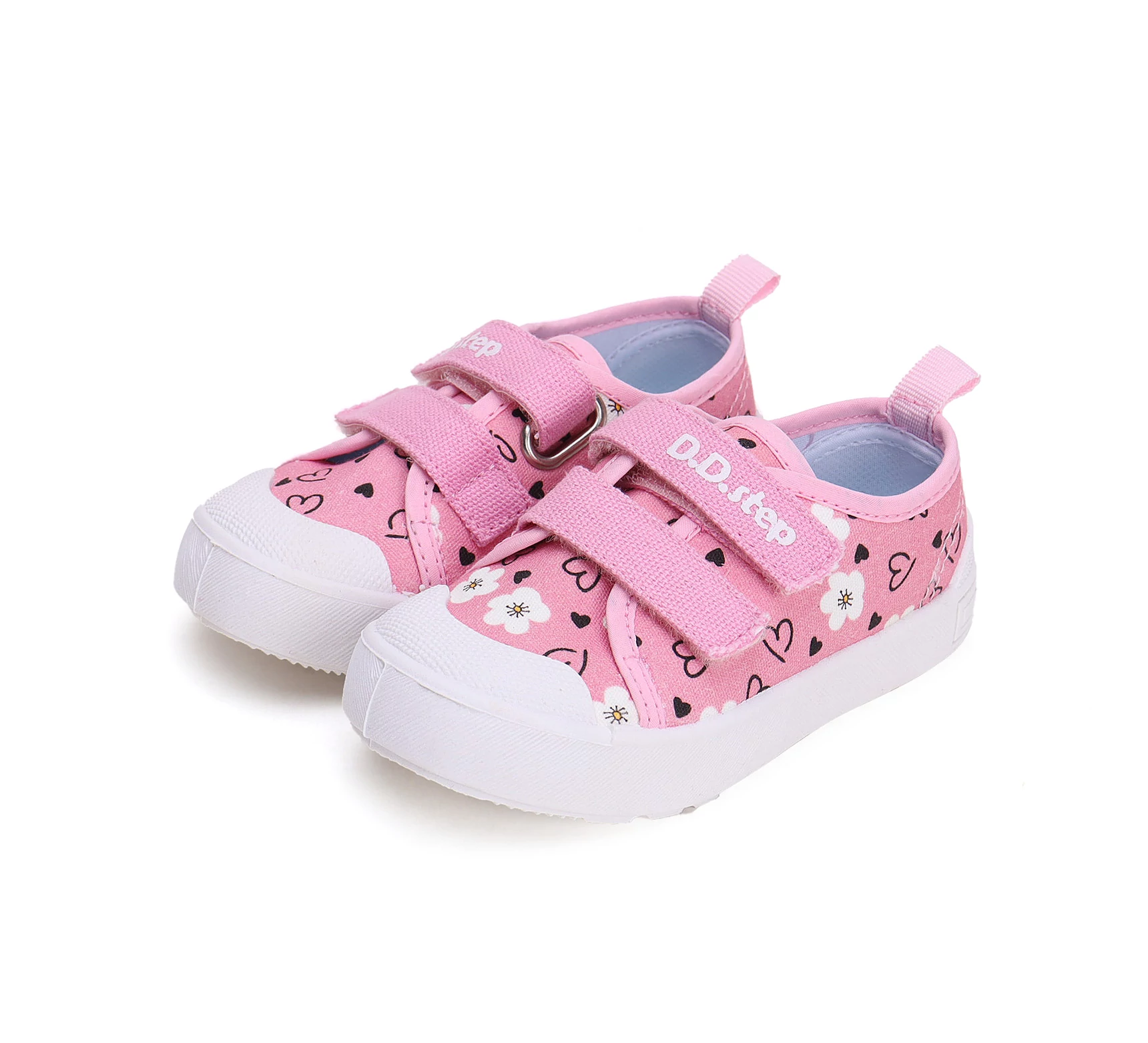 D.D.Step vászoncipő, pink, szívecskés, 25.