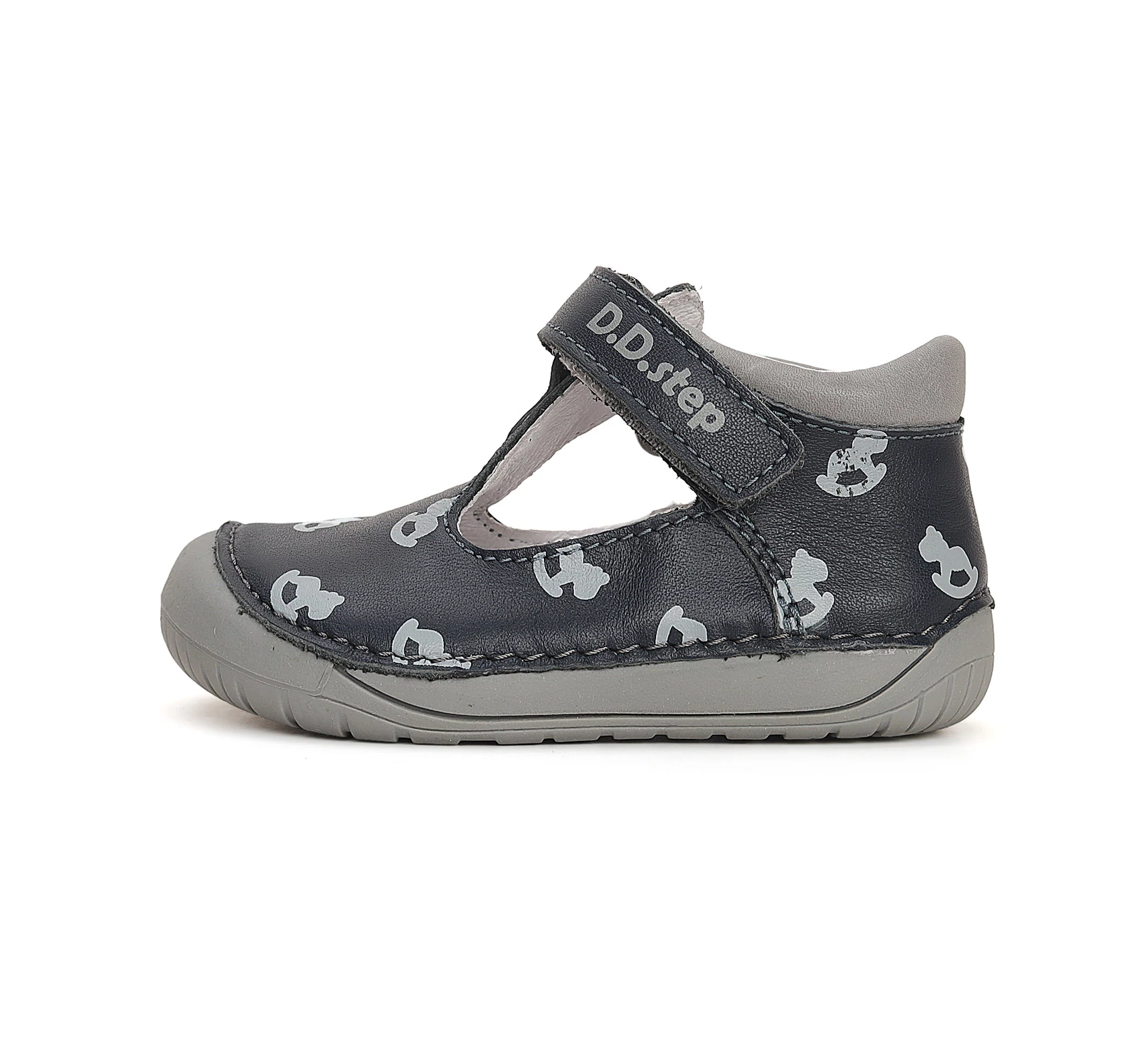 D.D.Step nyitott barefoot cipő, navy, hintalovas, 21.