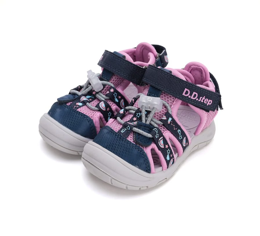 D.D.Step Quick Dry sportszandál, navy-mályva, 27, 29.