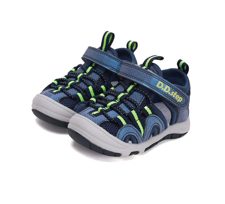 D.D.Step Quick Dry sportszandál, kék, terepmintás, 31.