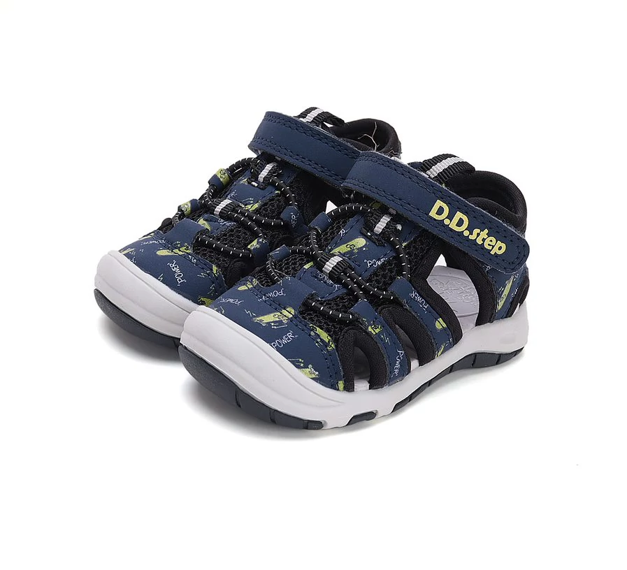 D.D.Step Quick Dry sportszandál, navy-fekete, gördeszkás, 20, 22.