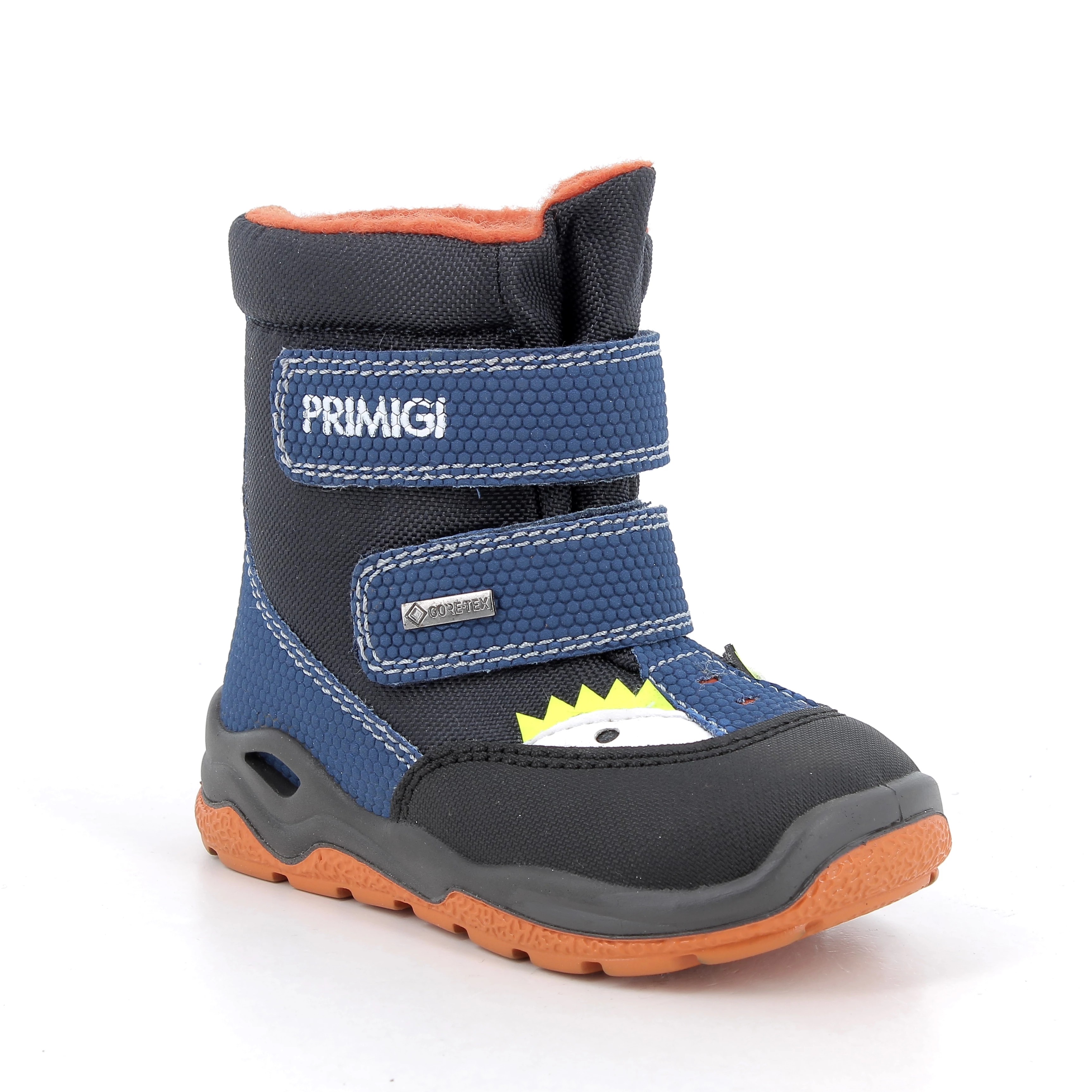 Primigi Gore-tex vízálló bundás bakancs, kék-narancs, sárkányos, 25-29.