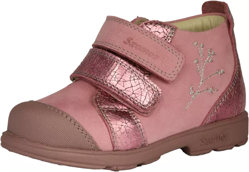 Szamos supinált átmeneti bőrcipő, rózsa-pink, 25-30.